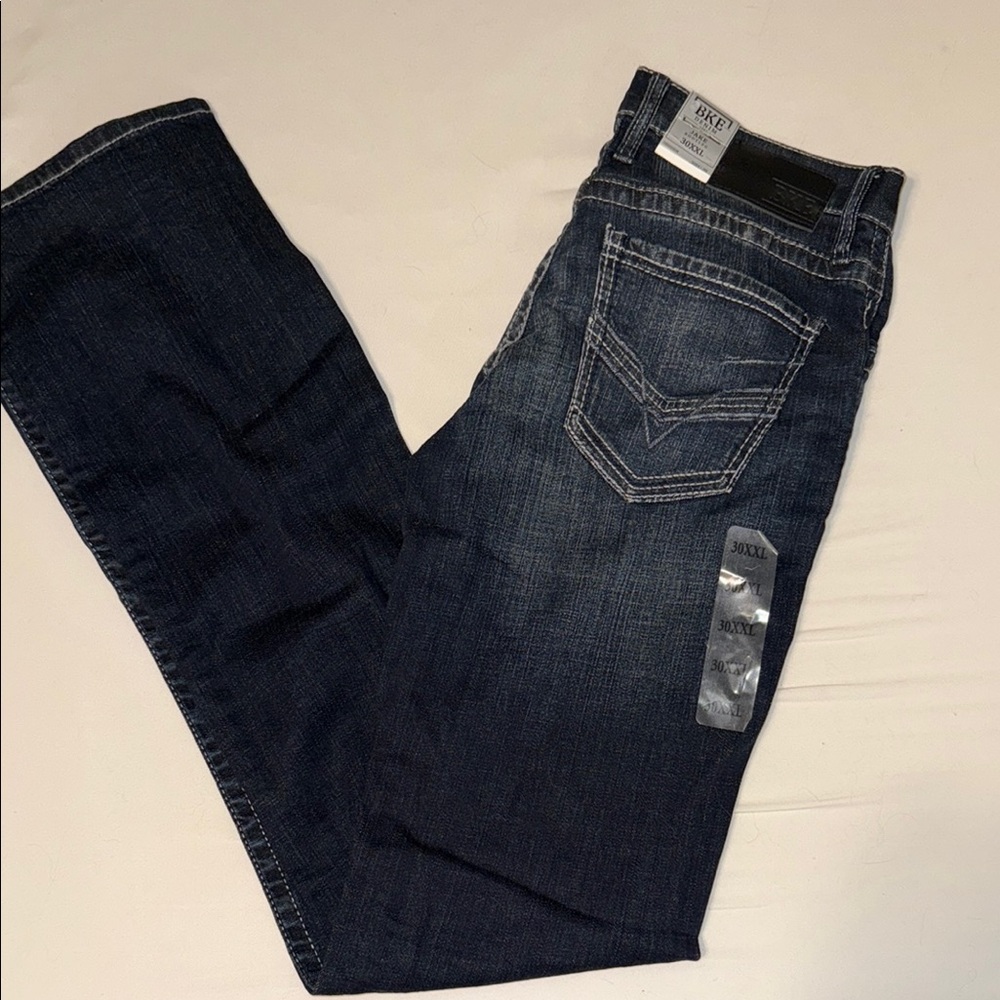 Buckle Bootcut Jeans Blue Classic Style